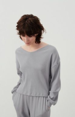 Online American Vintage Sweat Femme Tyxibay Gris Vintage