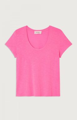 Wholesale American Vintage T-Shirt Femme Jacksonville Rose Fluo