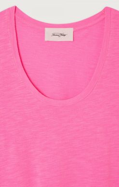 Wholesale American Vintage T-Shirt Femme Jacksonville Rose Fluo