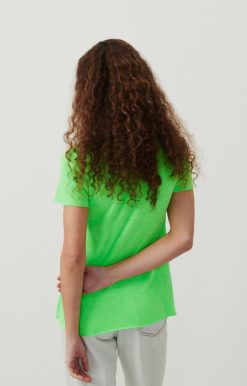 New American Vintage T-Shirt Femme Jacksonville Vert Fluo