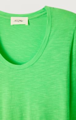 New American Vintage T-Shirt Femme Jacksonville Vert Fluo