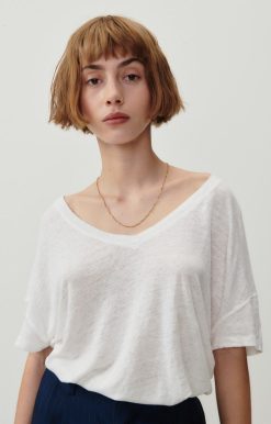 Online American Vintage T-Shirt Femme Pobsbury Blanc