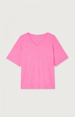 Best American Vintage T-Shirt Femme Zelym Rose Fluo