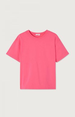 Wholesale American Vintage T-Shirt Femme Fizvalley Rose Fluo