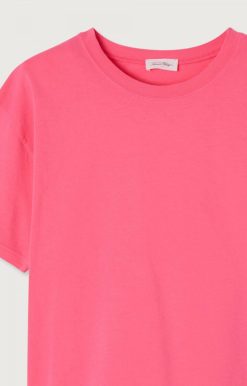 Wholesale American Vintage T-Shirt Femme Fizvalley Rose Fluo