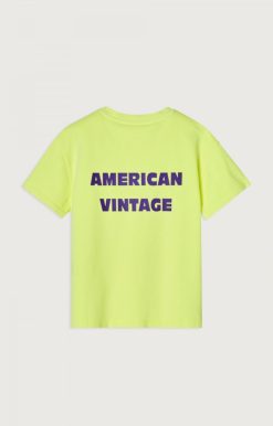 Hot American Vintage T-Shirt Enfant Fizvalley Jaune Fluo