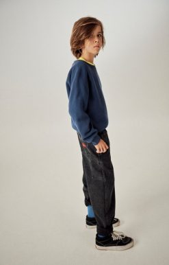 Online American Vintage Sweat Enfant Izubird Navy Vintage