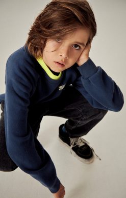 Online American Vintage Sweat Enfant Izubird Navy Vintage