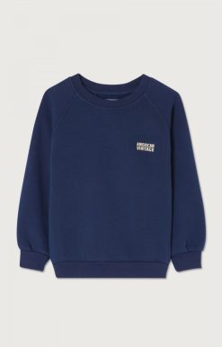 Online American Vintage Sweat Enfant Izubird Navy Vintage