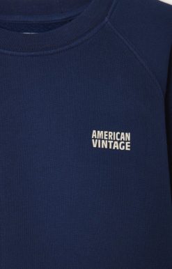 Online American Vintage Sweat Enfant Izubird Navy Vintage