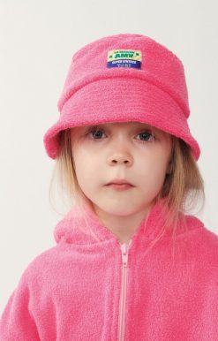 Clearance American Vintage Sweat Enfant Bobypark Pink Acide Fluo