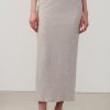 New American Vintage Jupe Femme Ruzy Gris Clair Chine