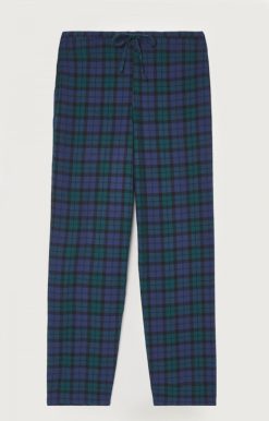 New American Vintage Pantalon Femme Yuzy Tartan Violet Vert