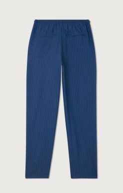 Hot American Vintage Pantalon Homme Okyrow Navy Raye