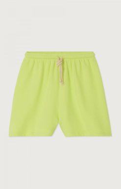 Online American Vintage Short Femme Hapylife Jaune Fluo