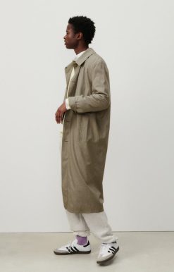 Best American Vintage Trench Homme Dofybay Pied De Poule Kaki