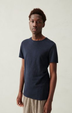 Clearance American Vintage T-Shirt Homme Bysapick Navy