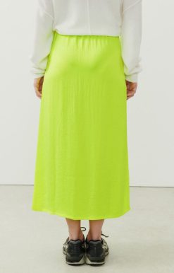 New American Vintage Jupe Femme Widland Jaune Fluo