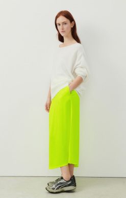 New American Vintage Jupe Femme Widland Jaune Fluo