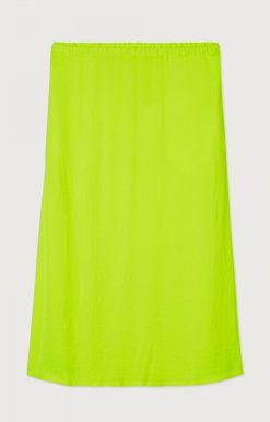 New American Vintage Jupe Femme Widland Jaune Fluo