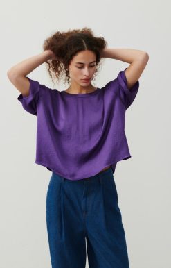 Wholesale American Vintage Top Femme Widland Neon Purple