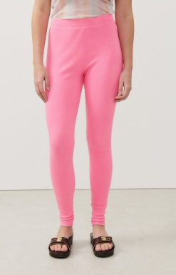 New American Vintage Legging Femme Zelym Rose Fluo