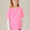 Best American Vintage T-Shirt Enfant Fizvalley Rose Fluo