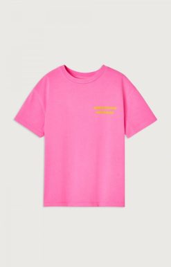 Best American Vintage T-Shirt Enfant Fizvalley Rose Fluo