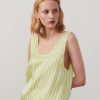 Wholesale American Vintage Top Femme Shaning Rayures Jaunes Fluo