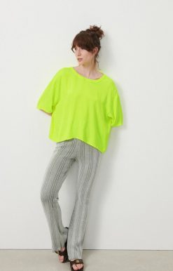 New American Vintage Top Femme Widland Jaune Fluo