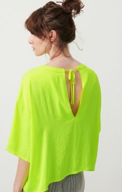 New American Vintage Top Femme Widland Jaune Fluo