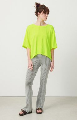 New American Vintage Top Femme Widland Jaune Fluo