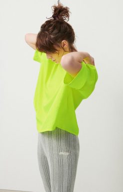 New American Vintage Top Femme Widland Jaune Fluo