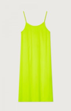 Clearance American Vintage Robe Femme Widland Jaune Fluo