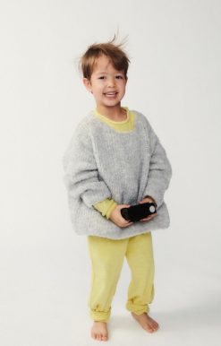 New American Vintage Pull Enfant Zolly Gris Chine