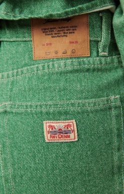 Online American Vintage Jean Droit Femme Tineborow Basilic