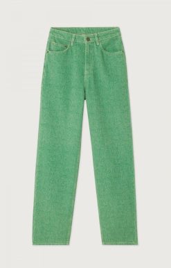 Online American Vintage Jean Droit Femme Tineborow Basilic