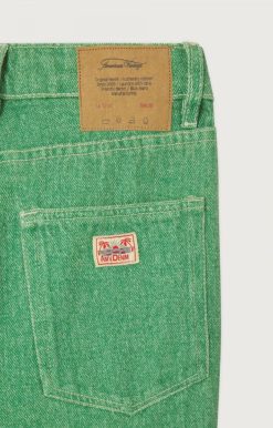 Online American Vintage Jean Droit Femme Tineborow Basilic