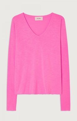 Best American Vintage T-Shirt Femme Jacksonville Rose Fluo