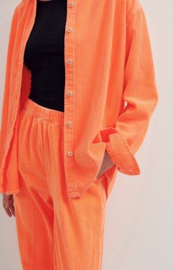 Best American Vintage Pantalon Femme Padow Orange Fluo