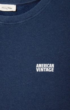 Clearance American Vintage Sweat Femme Hodatown Navy Chine