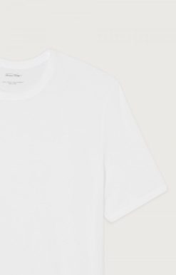 Hot American Vintage T-Shirt Homme Devon Blanc