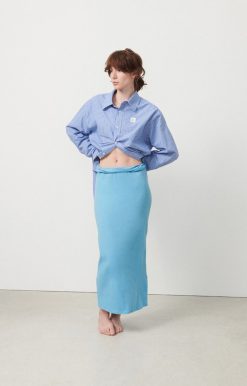 Hot American Vintage Jupe Femme Rakabay Bleu Ciel