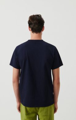 Best American Vintage T-Shirt Homme Fizvalley Navy Vintage