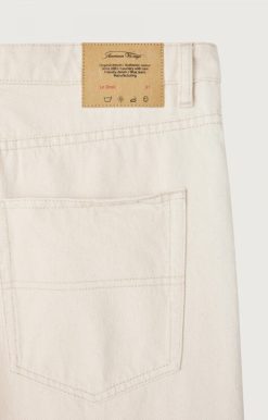 Hot American Vintage Jean Droit Cropped Homme Datcity Ecru