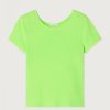 Hot American Vintage T-Shirt Femme Lopintale Pomme Fluo