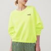 New American Vintage Sweat Femme Izubird Jaune Fluo