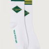 Wholesale American Vintage Chaussettes Mixte Clypsun Vert Et Jaune Raye