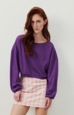 Online American Vintage Sweat Femme Lebow Ultraviolet