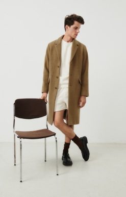 Online American Vintage Manteau Homme Bazybay Camel